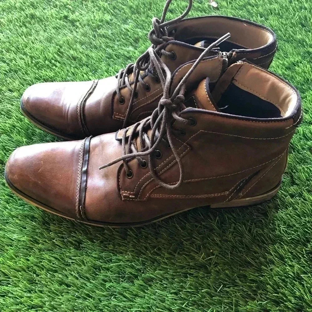 Steve Madden Men's Jefries Combat Brown Boots size 11